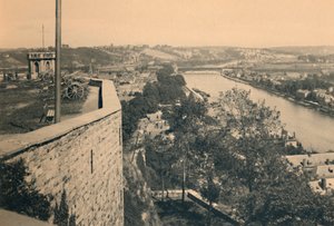 Namur. Tourelle des Guetteurs y Confluente de Sambre y Mosa, c1900 de Unbekannt