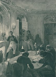 Napoleón dictando a sus secretarios, 1896 de Unbekannt