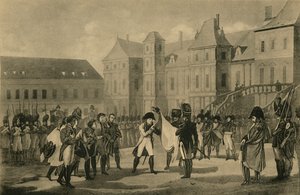 La partida de Napoleón de Fontainebleau, 20 de abril de 1814, 1921 de Unbekannt
