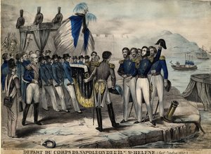 El séquito de Napoleón antes de la partida a Santa Elena, c. 1840 de Unbekannt