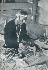 Joyería de plata y turquesa navajo, 1931 de Unbekannt