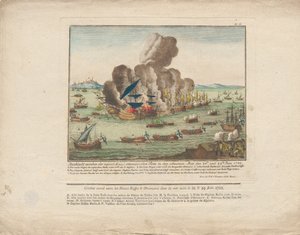 Batalla naval entre la flota rusa y otomana en el Mar Negro el 28 y 29 de junio de 1788