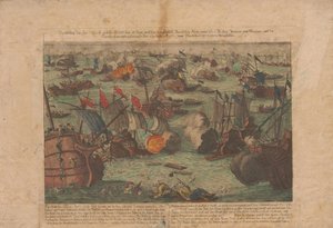 Batalla naval entre la flota rusa y otomana en el Mar Negro el 28 y 29 de junio de 1788