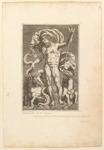 Neptuno entre dos caballos marinos, ca. 1560-80 de Unbekannt