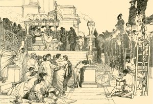 Las antorchas de Nerón - Quema de cristianos en Roma, 1890