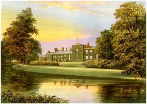 Netherhall, Cumbria, hogar de la familia Pocklington-Senhouse, c1880