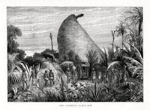 Cabaña Nativa de Nueva Caledonia, suroeste del Pacífico, 1877 de Unbekannt