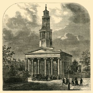 Nueva Iglesia de St. Pancras, c1876