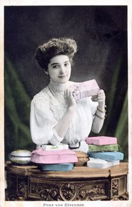 Regalo de Año Nuevo, postal francesa, c1900 de Unbekannt