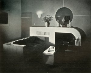 Ático en Nueva York de Raymond Loewy, diseñado por él mismo - Chimenea de Unbekannt