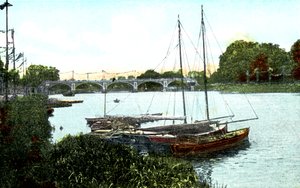 Nueva esclusa y puente, Richmond, Londres, siglo XX de Unbekannt