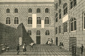 Newgate, Patio Interior, siglo XVIII de Unbekannt