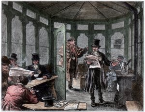 Refugio y casa de refrescos recién erigidos para cocheros, c1820-1870 de Unbekannt