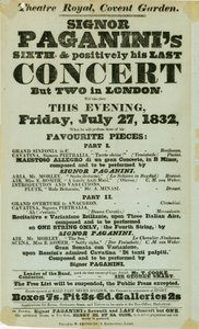 Niccolo Paganini - cartel de Unbekannt