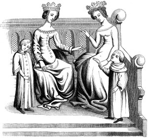 Mujeres nobles y niños, siglo XIV 1849