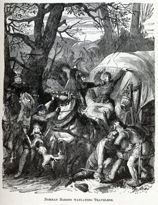 Barones Normandos Asaltando Viajeros, 1882 de Unbekannt