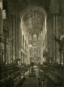 Catedral de Norwich. El Coro, mirando al este, 1898