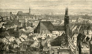 Núremberg desde las murallas, 1890 de Unbekannt
