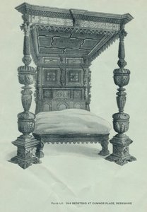 Cama de roble en Cumnor Place, Berkshire, 1915 de Unbekannt