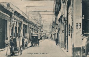 Calle Obispo, Habana, c. 1910 de Unbekannt