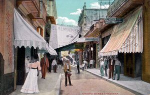 Calle Obispo, La Habana, Cuba, principios del siglo XX de Unbekannt