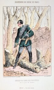 Oficial del Cuerpo de Guardabosques, Sitio de París, Guerra Franco-Prusiana, 1870-1871