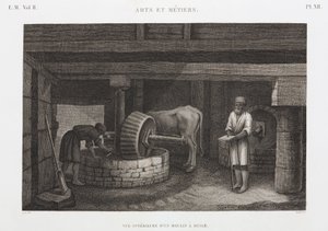Molino de aceite, Egipto, c. 1798 de Unbekannt