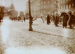 Okhotny Ryad Hunting Row, Moscú, Rusia, 16 de marzo de 1911