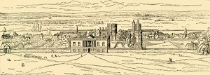 Vista Antigua del Palacio de Greenwich. Después de Hollar., c1878