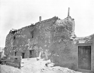 La Casa Más Antigua de los Estados Unidos, Santa Fe, Nuevo México, EE.UU., c. 1900 de Unbekannt