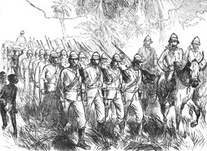 En la marcha desde Elmina, c. 1880