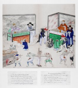 Una de una serie de pinturas de los Diez Tribunales del Infierno, dinastía Qing, China, c1800-1849 de Unbekannt