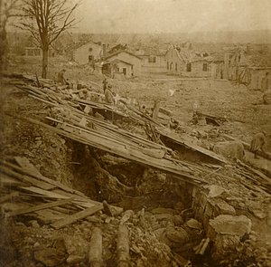 Dormitorio al aire libre en el Fuerte Tavannes, Verdún, norte de Francia, c. 1914-c. 1918