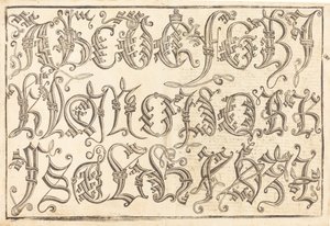 Alfabeto ornamental, 1480-1490 de Unbekannt