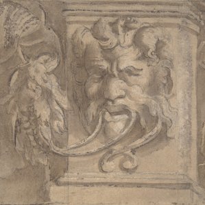 Diseño ornamental con máscara de estilo antiguo de Unbekannt