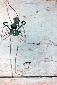 Osiris el dios de la muerte, (detalle) sarcófago de La Dama de Madja, XVIII Dinastía