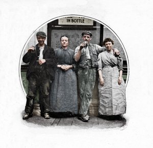 Fuera de una taberna, Londres, c. 1903 de Unbekannt