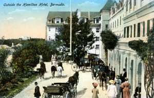 Fuera del Hotel Hamilton, Bermudas, c. 1900s de Unbekannt