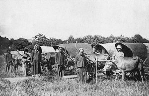 Carros de bueyes, Cochinchina, Vietnam, siglo XX de Unbekannt