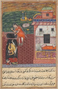 Página de Cuentos de un loro Tuti-nama: Cuarta noche: Los dos cocineros..., c. 1560