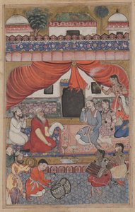 Página de Cuentos de un loro Tuti-nama: Trigésima tercera noche: Preparativos para el matrimonio..., c. 156 de Unbekannt