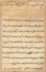 Página de Cuentos de un loro Tuti-nama: página de texto, c. 1560 de Unbekannt