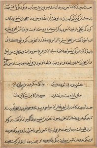 Página de Cuentos de un loro Tuti-nama: página de texto, c. 1560