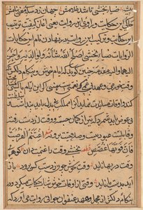 Página de Cuentos de un loro Tuti-nama: página de texto, c. 1560 de Unbekannt