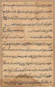 Página de Cuentos de un Loro Tuti-nama: página de texto, c. 1560 de Unbekannt