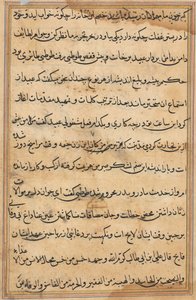 Página de Cuentos de un loro Tuti-nama: página de texto, c. 1560 de Unbekannt