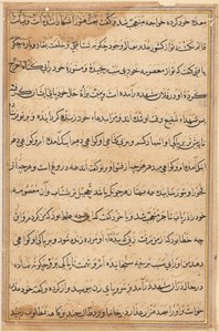 Página de Cuentos de un Loro Tuti-nama: página de texto, c. 1560 de Unbekannt