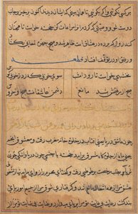 Página de Cuentos de un loro Tuti-nama: página de texto, c. 1560 de Unbekannt