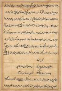 Página de Cuentos de un loro Tuti-nama: página de texto, c. 1560 de Unbekannt