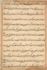 Página de Cuentos de un loro Tuti-nama: página de texto, c. 1560 de Unbekannt